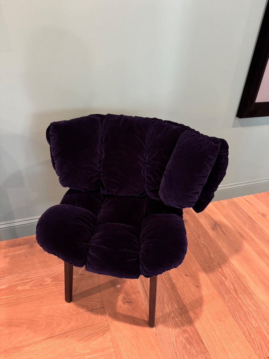 Purple velvet chair